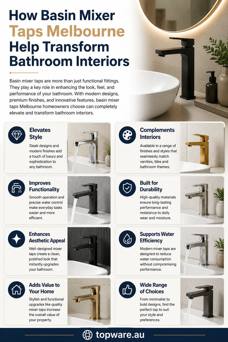 How Basin Mixer Taps Melbourne Help Transform Bathroom Interiors