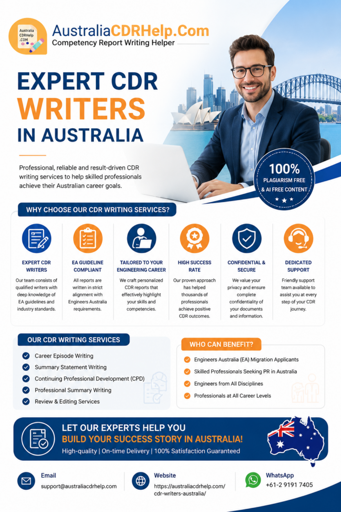Experts CDR Writers in Australia