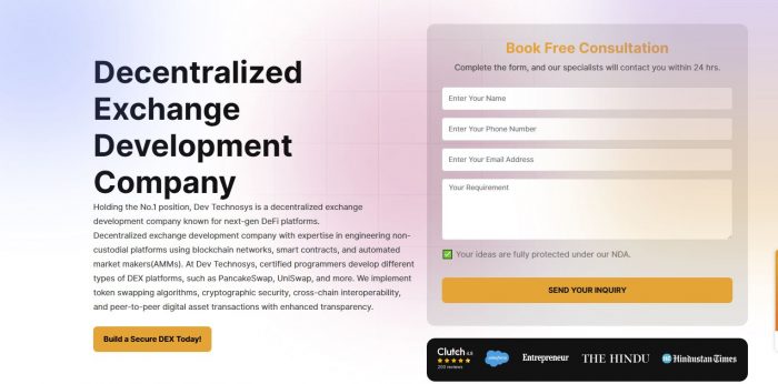 Decentralized Exchange Development Company