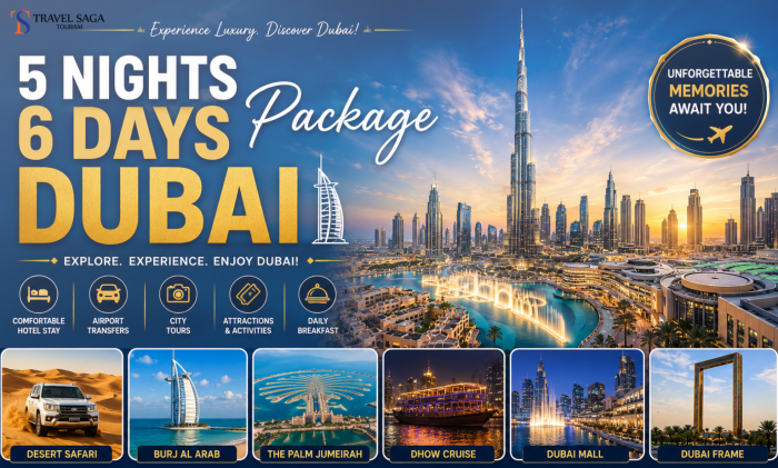 Book 5 Nights/6 Days Package Dubai
