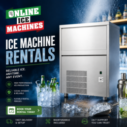 Reliable Ice Machines Rental Services for Events, Parties & Commercial Use