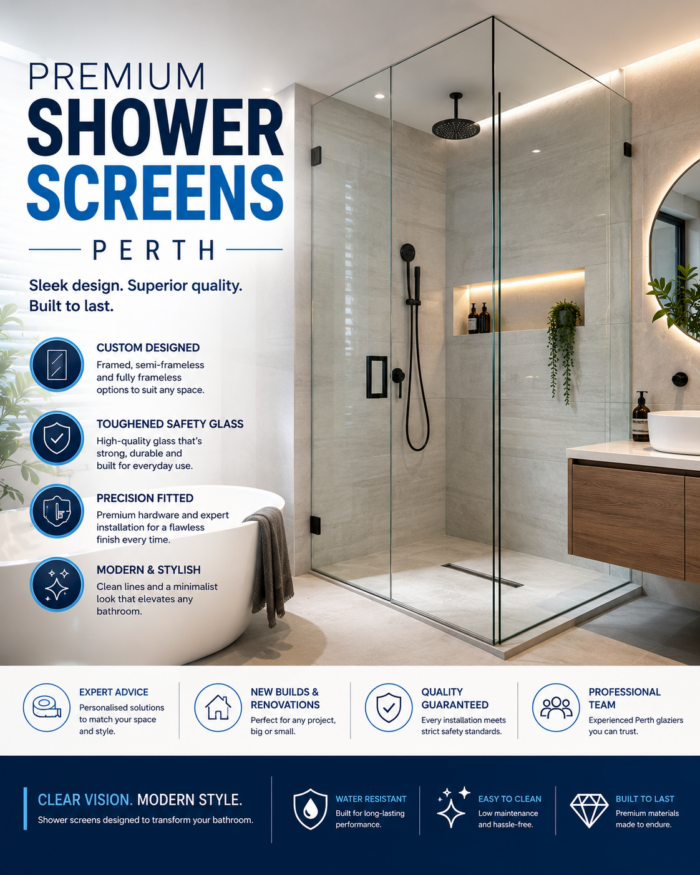 Shower Screen Perth Installation for Modern Bathrooms