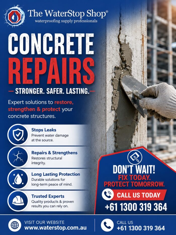 Concrete Repairs Melbourne | Restore, Strengthen & Protect with The WaterStop Shop