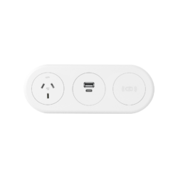 CM Echo In Desk GPO with Wireless and USB Fast Charge Module