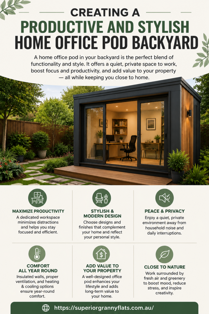 Creating a Productive and Stylish Home Office Pod Backyard