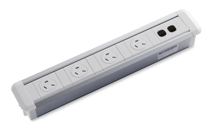 CM Centra In-Desk Unit with 4 GPO With Rotating Cover & 2 Data Provision