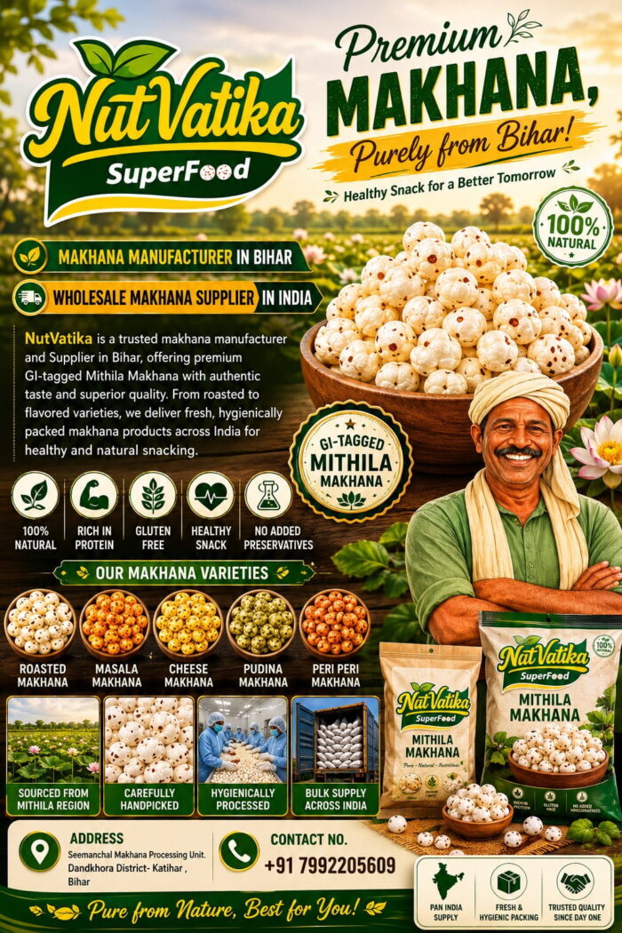 NutVatika – Premium Makhana Manufacturer in Bihar, India