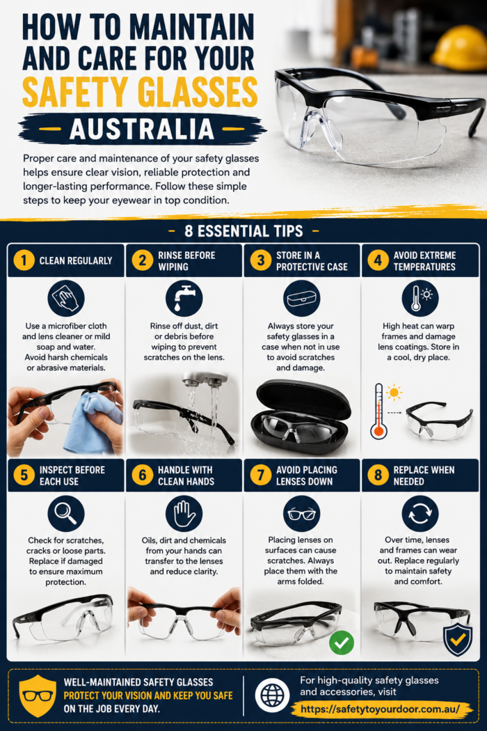 How to Maintain and Care for Your Safety Glasses Australia