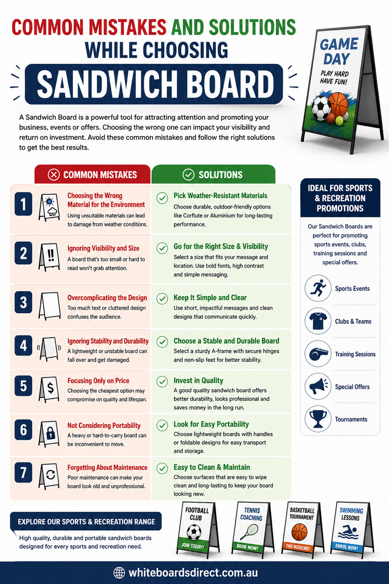 Common mistakes and solutions while choosing Sandwich Board”
