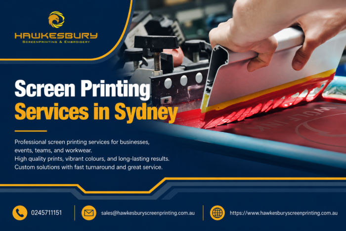 Screen Printing Services in Sydney – Custom Prints for Businesses, Events & Workwear