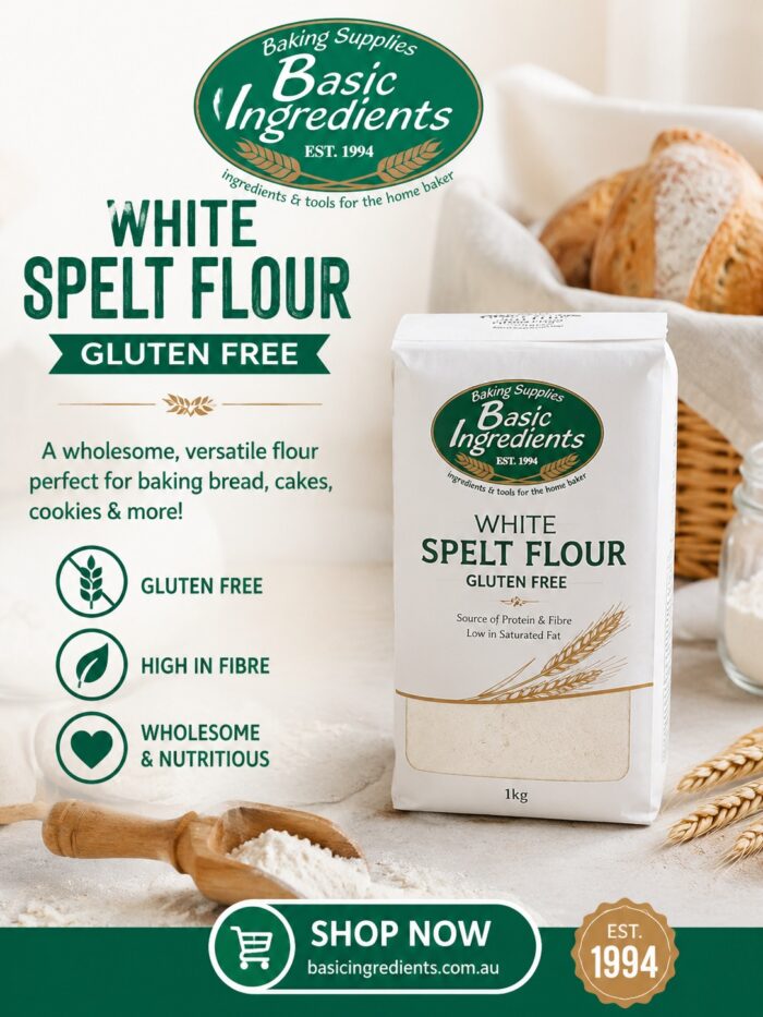 White Spelt Flour Gluten Free | Premium Baking Flour Australia | Basic Ingredients