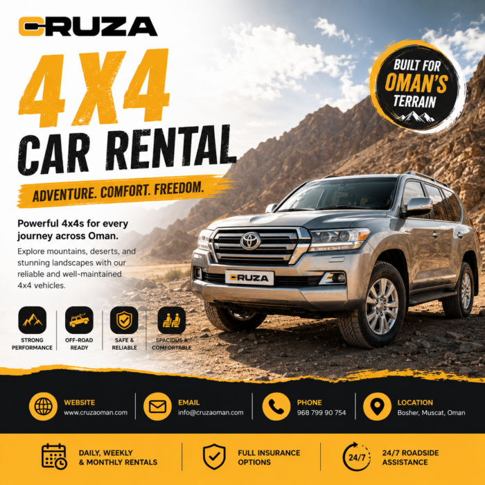 4×4 Car Rental Muscat – Explore Oman with Confidence