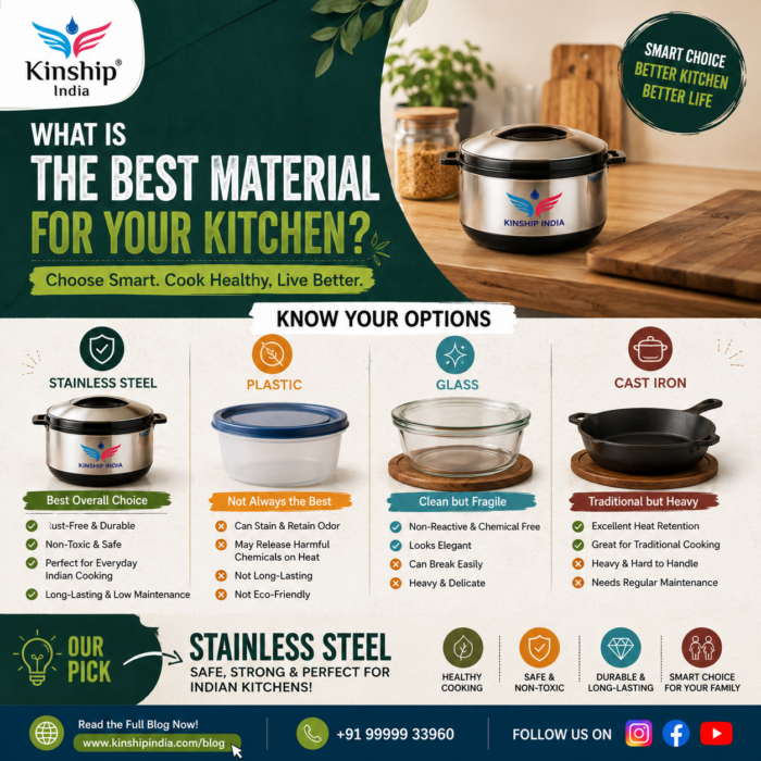 Why Stainless Steel Kitchenware Is the Best Choice for Every Indian Kitchen | Kinship India