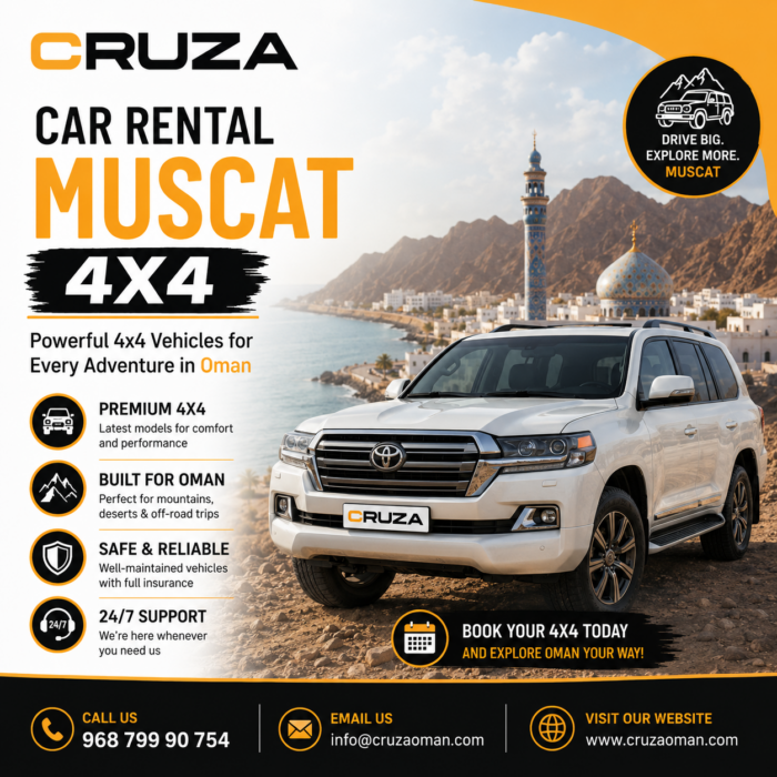 Car Rental Muscat 4×4 – Explore Oman with Confidence