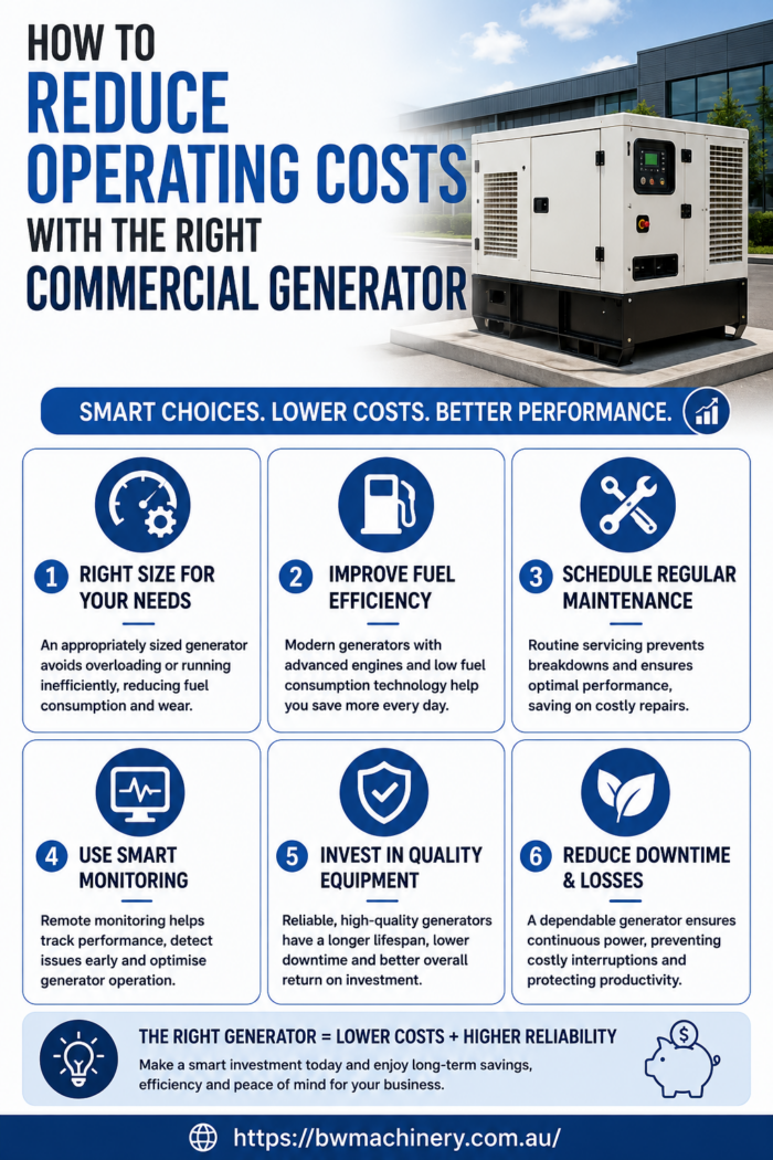How to Reduce Operating Costs with the Right Commercial Generator