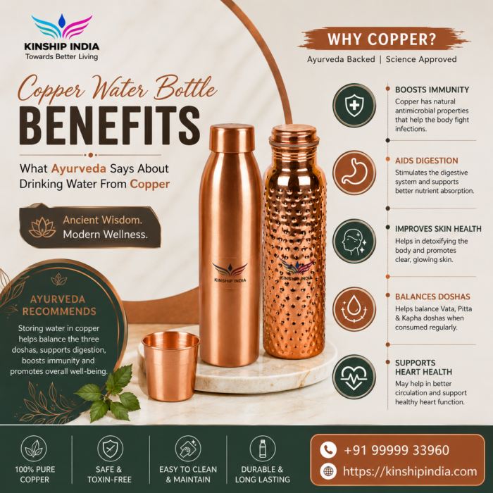 Copper Water Bottle Benefits Backed by Ayurveda and Science | Kinship India