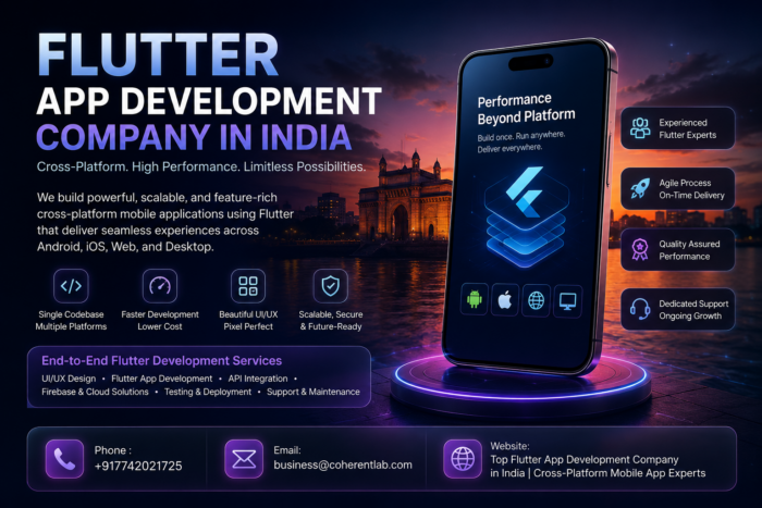 Top Flutter App Development Company in India | Cross-Platform Mobile App Experts
