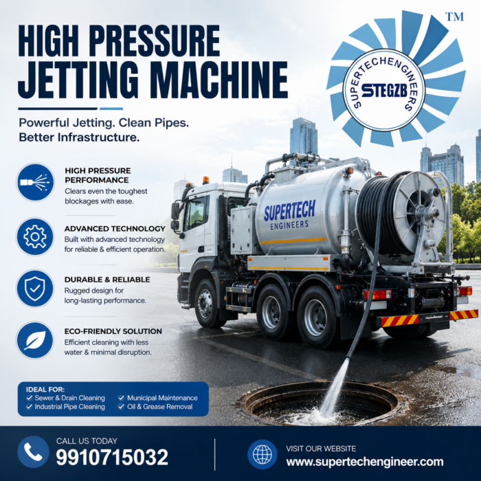 High Pressure Jetting Machine for Efficient Drain & Pipeline Cleaning