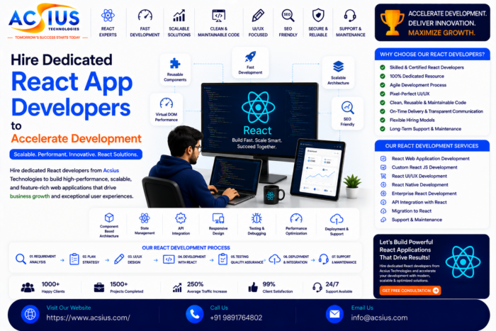 Hire Dedicated React App Developers for Scalable Web Apps