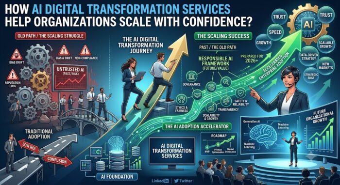 How AI Digital Transformation Services Help Organizations Scale with Confidence? – Nate Patel