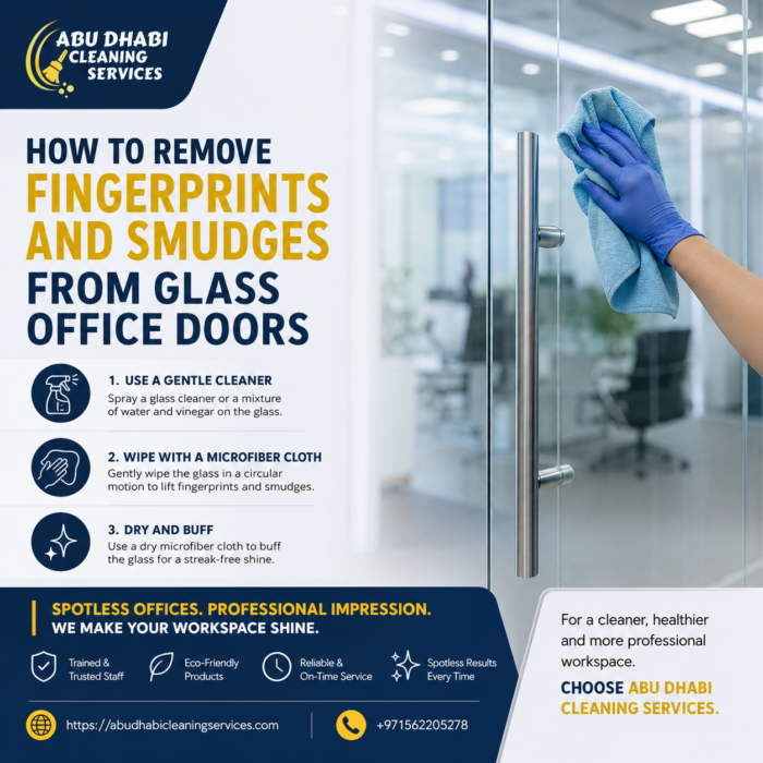 How to Remove Fingerprints and Smudges From Glass Office Doors