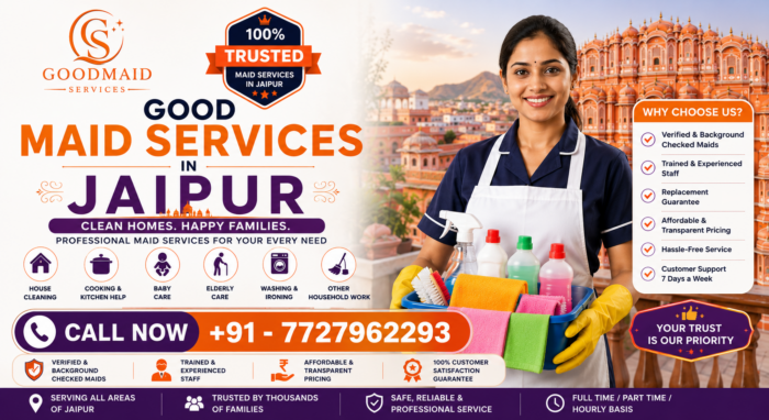 Good Maid Services in Jaipur: Hire Experienced Maids with Confidence