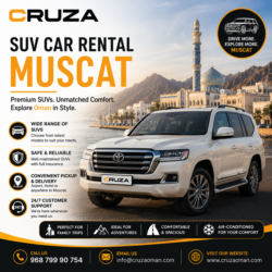 SUV Car Rental Muscat – Comfortable, Spacious & Ready for Every Journey