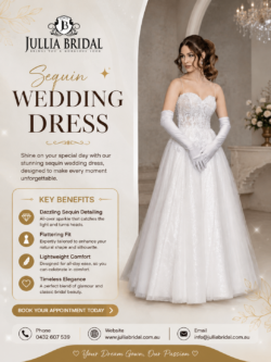 Elegant Sequin Wedding Dress for a Glamorous Bridal Look