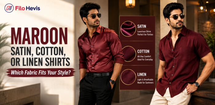 Maroon Satin, Cotton, or Linen Shirts — Which Fabric Fits Your Style?