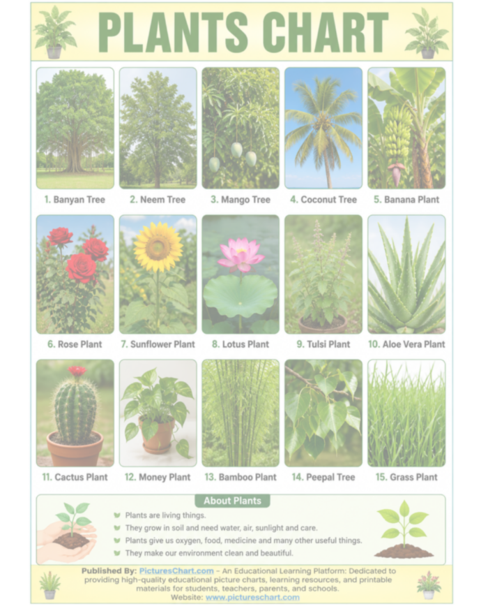 Plants Pictures Chart