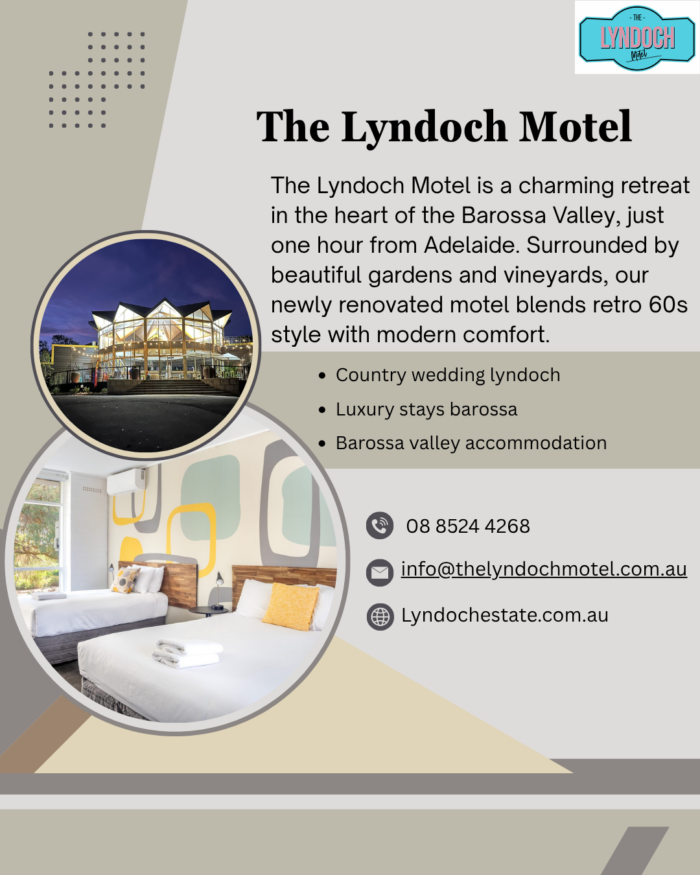 Scenic Estate Wedding Barossa Venue | The Lyndoch Motel