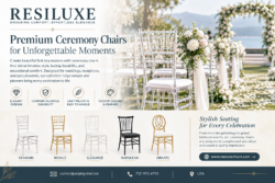 Elevate Wedding Venues with Resiluxe Ceremony Chairs
