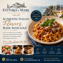 Italian Restaurant in Half Moon Bay – Authentic Italian Cuisine by the Coast