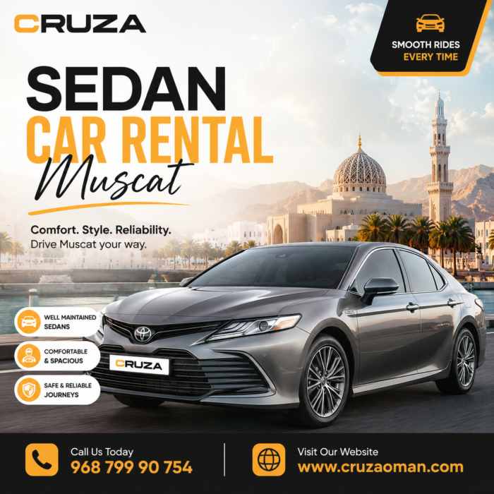Sedan Car Rental Muscat – Comfortable, Affordable & Reliable Travel