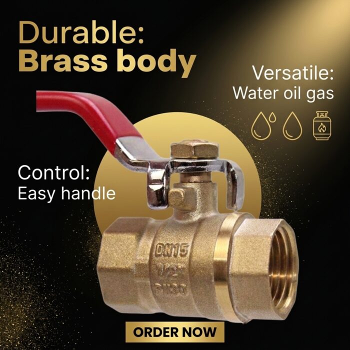 1/2 Thread Brass Ball Valve for Home Plumbing System