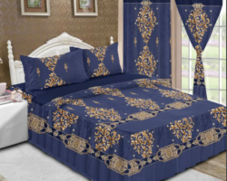 Five-Piece Printed Single-Layer Bed Sheet Set