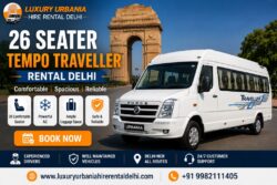 26 Seater Tempo Traveller Rental Delhi for Group Travel