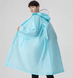 EVA Raincoat with a Foldable Backpack Cover
