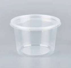 Round Plastic Container Fits Refrigerator Spaces