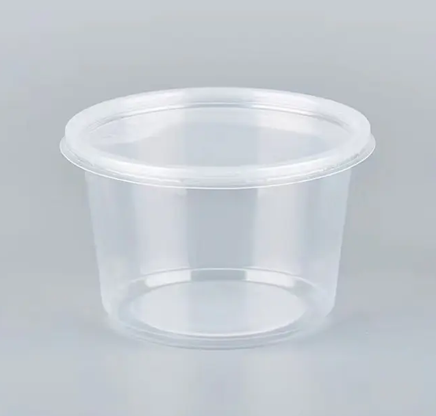 Round Plastic Container Fits Refrigerator Spaces