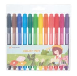 Fine-Nib Watercolor Pens for Coloring and Stationery Ranges