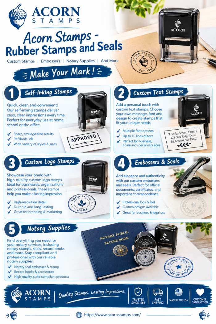 Acorn Stamps – Custom Rubber Stamps and Personalized Seals