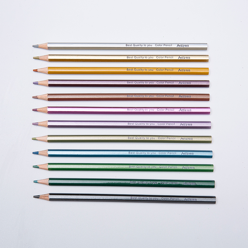 Black Wood Hexagon Color Pencils: Barrel Edge Consistency and Pigment Bond Define Drawing Perfor ...