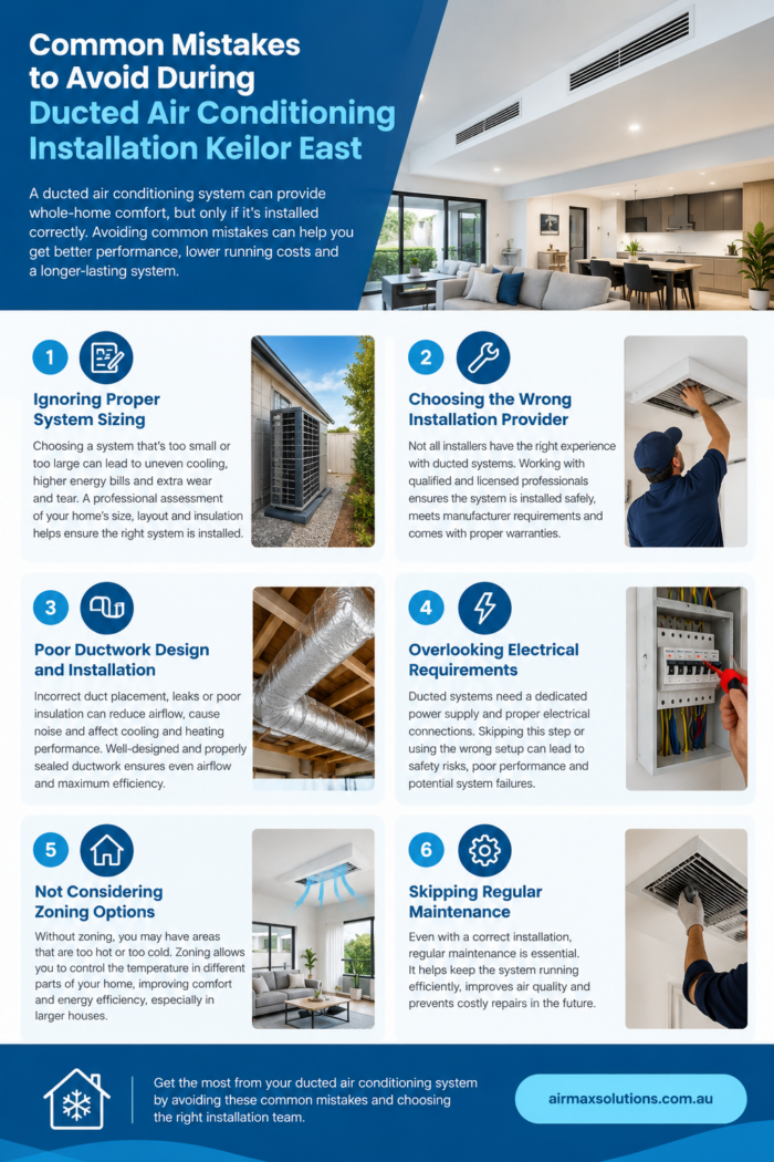 Common Mistakes to Avoid During Ducted Air Conditioning Installation Keilor East