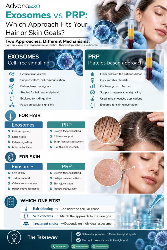 Exosomes vs PRP: Which Approach Fits Your Hair or Skin Goals?